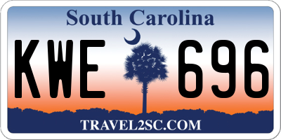 SC license plate KWE696