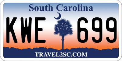 SC license plate KWE699