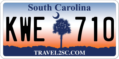 SC license plate KWE710