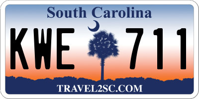 SC license plate KWE711