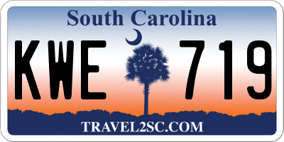 SC license plate KWE719
