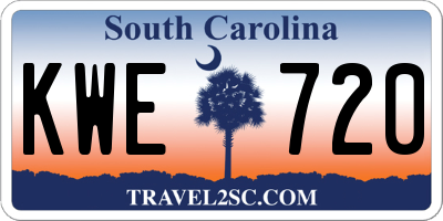 SC license plate KWE720