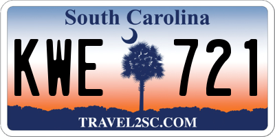SC license plate KWE721