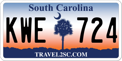 SC license plate KWE724