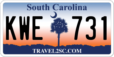 SC license plate KWE731