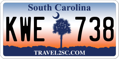 SC license plate KWE738