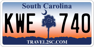 SC license plate KWE740