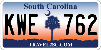 SC license plate KWE762