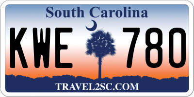 SC license plate KWE780