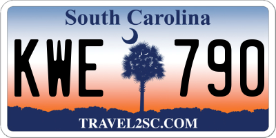 SC license plate KWE790