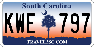 SC license plate KWE797