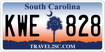 SC license plate KWE828