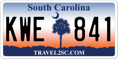 SC license plate KWE841