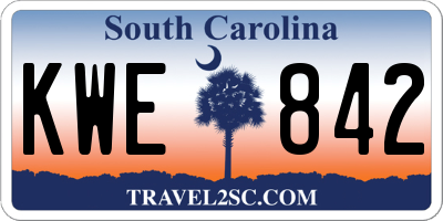 SC license plate KWE842