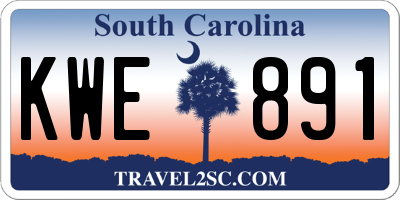 SC license plate KWE891
