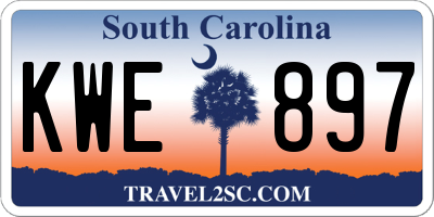 SC license plate KWE897
