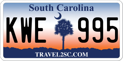 SC license plate KWE995