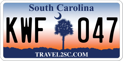 SC license plate KWF047