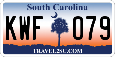 SC license plate KWF079
