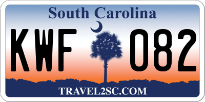 SC license plate KWF082