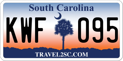 SC license plate KWF095