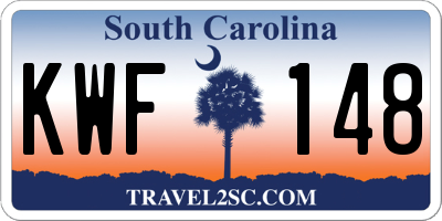 SC license plate KWF148
