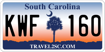 SC license plate KWF160