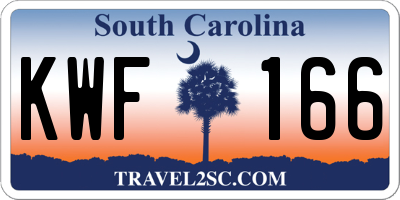 SC license plate KWF166