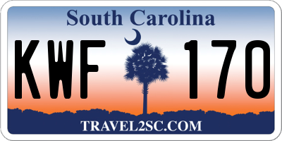 SC license plate KWF170