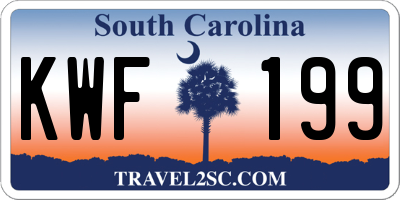 SC license plate KWF199
