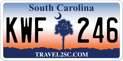 SC license plate KWF246
