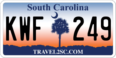 SC license plate KWF249