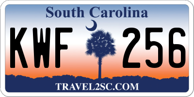 SC license plate KWF256