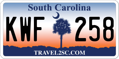 SC license plate KWF258