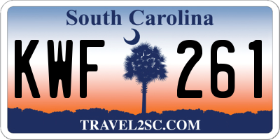 SC license plate KWF261