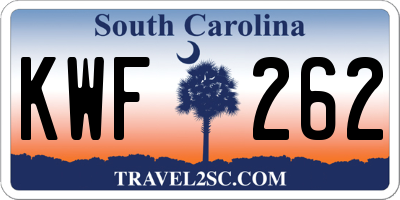 SC license plate KWF262