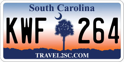 SC license plate KWF264