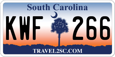 SC license plate KWF266