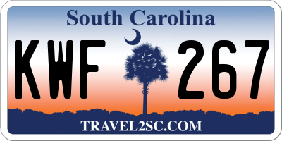 SC license plate KWF267