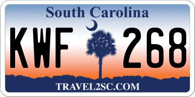 SC license plate KWF268