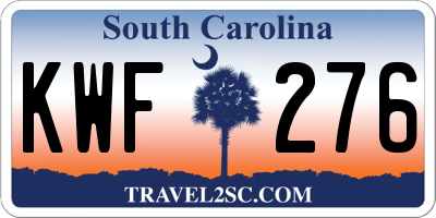 SC license plate KWF276