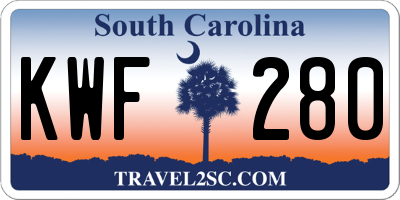 SC license plate KWF280