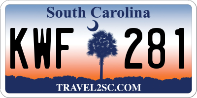 SC license plate KWF281