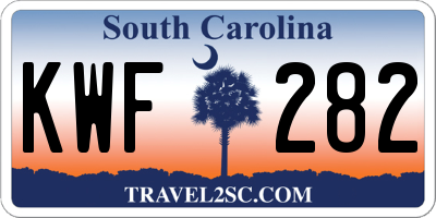 SC license plate KWF282