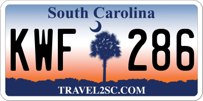 SC license plate KWF286