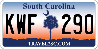 SC license plate KWF290