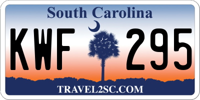 SC license plate KWF295