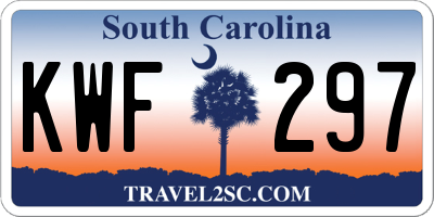 SC license plate KWF297