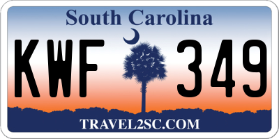 SC license plate KWF349