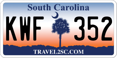 SC license plate KWF352